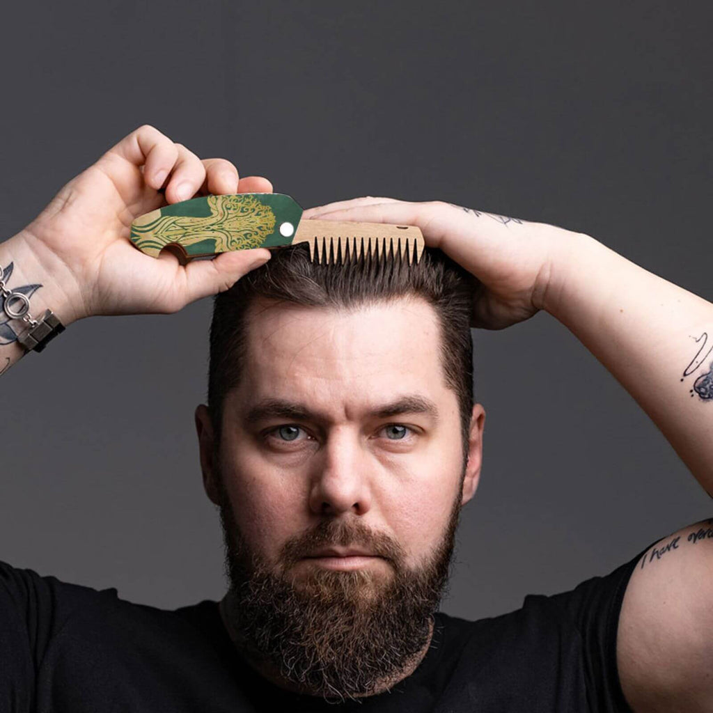Wooden Beard Comb - Tree