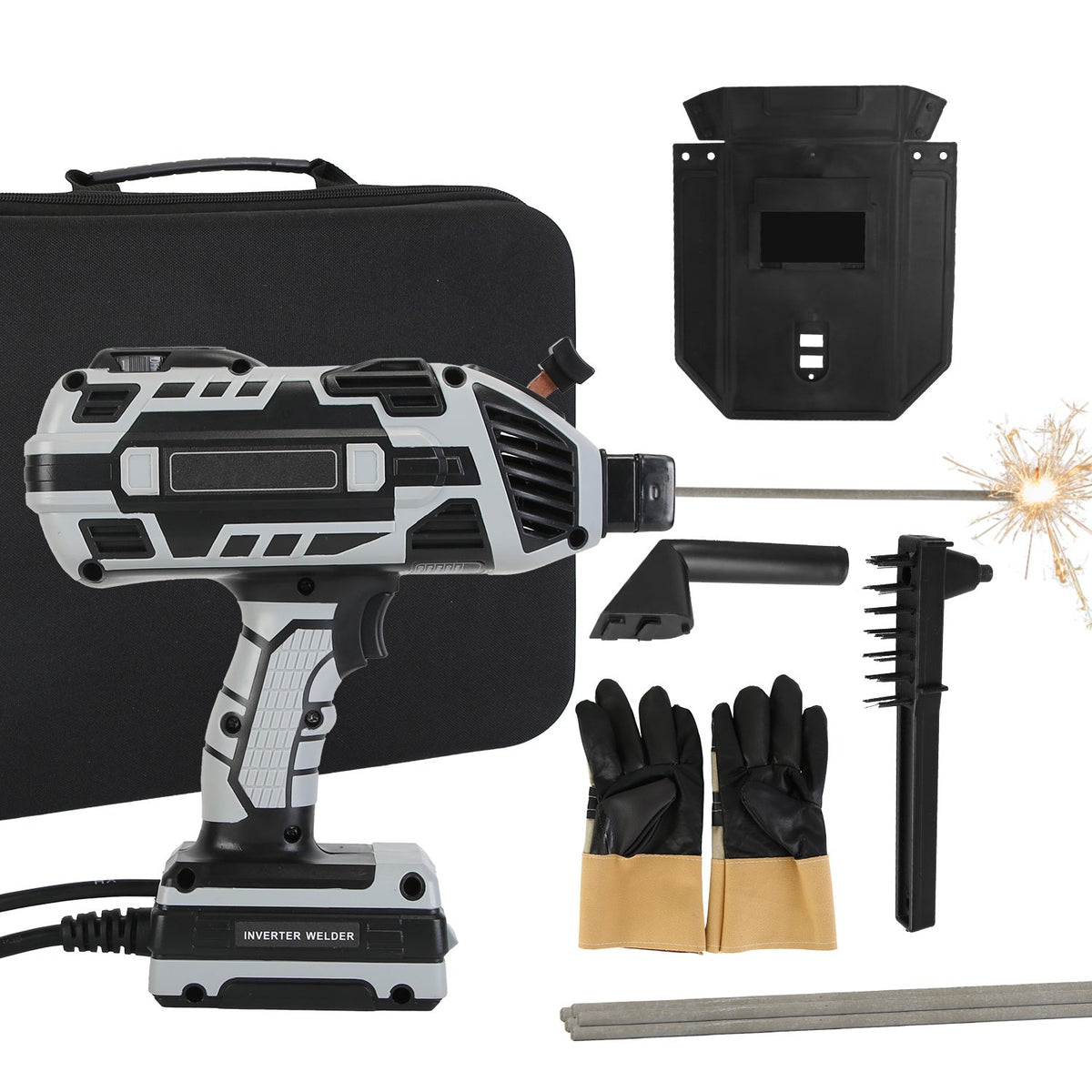 110V 120Amp Welding Machine 4600W Portable ARC Welder Gun Hand Held Welding Machine Electric Stick Welder with 20-120Amp Output IGBT Inverter for 1/16