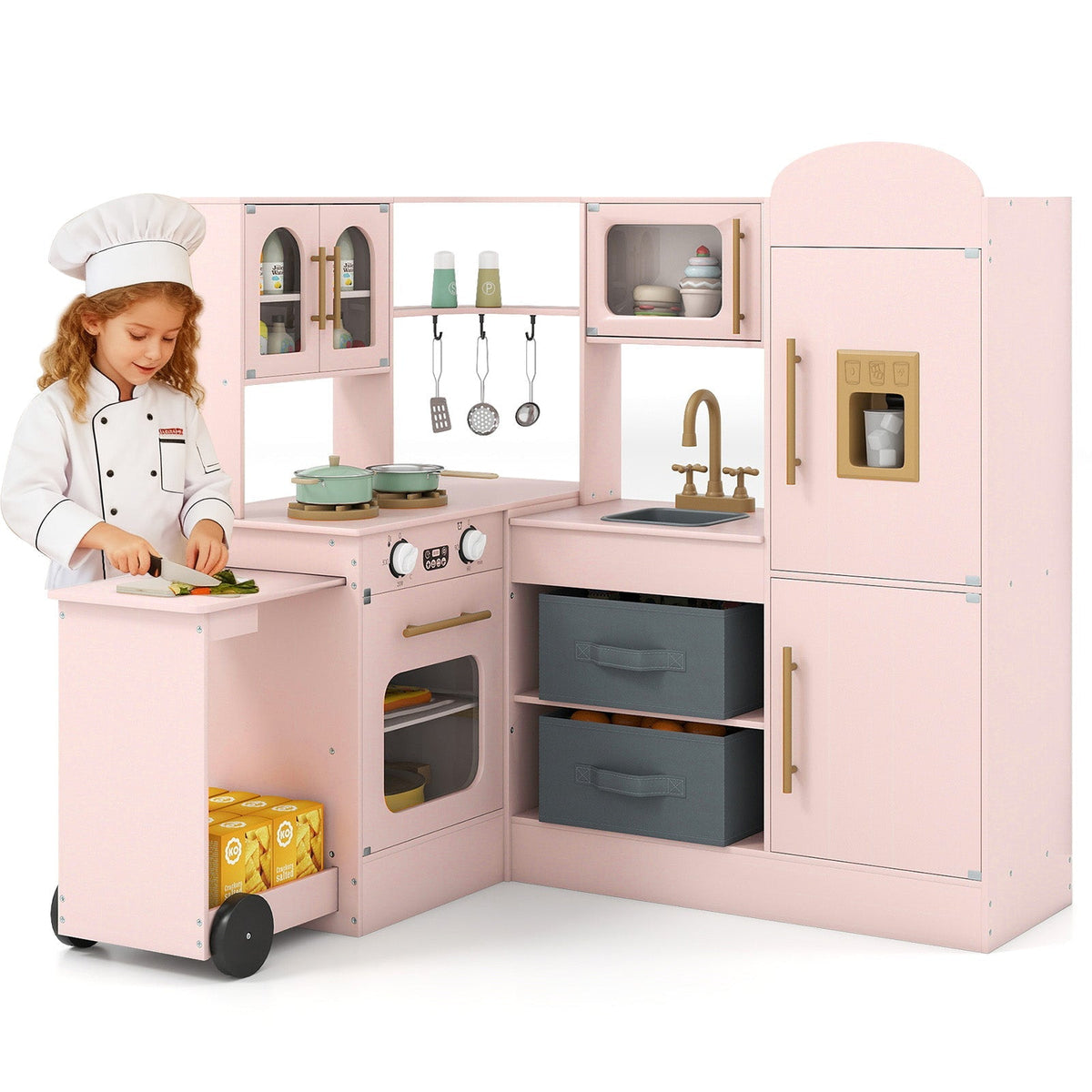 Corner Kitchen with Lights and Sounds for Kids Ages 3+