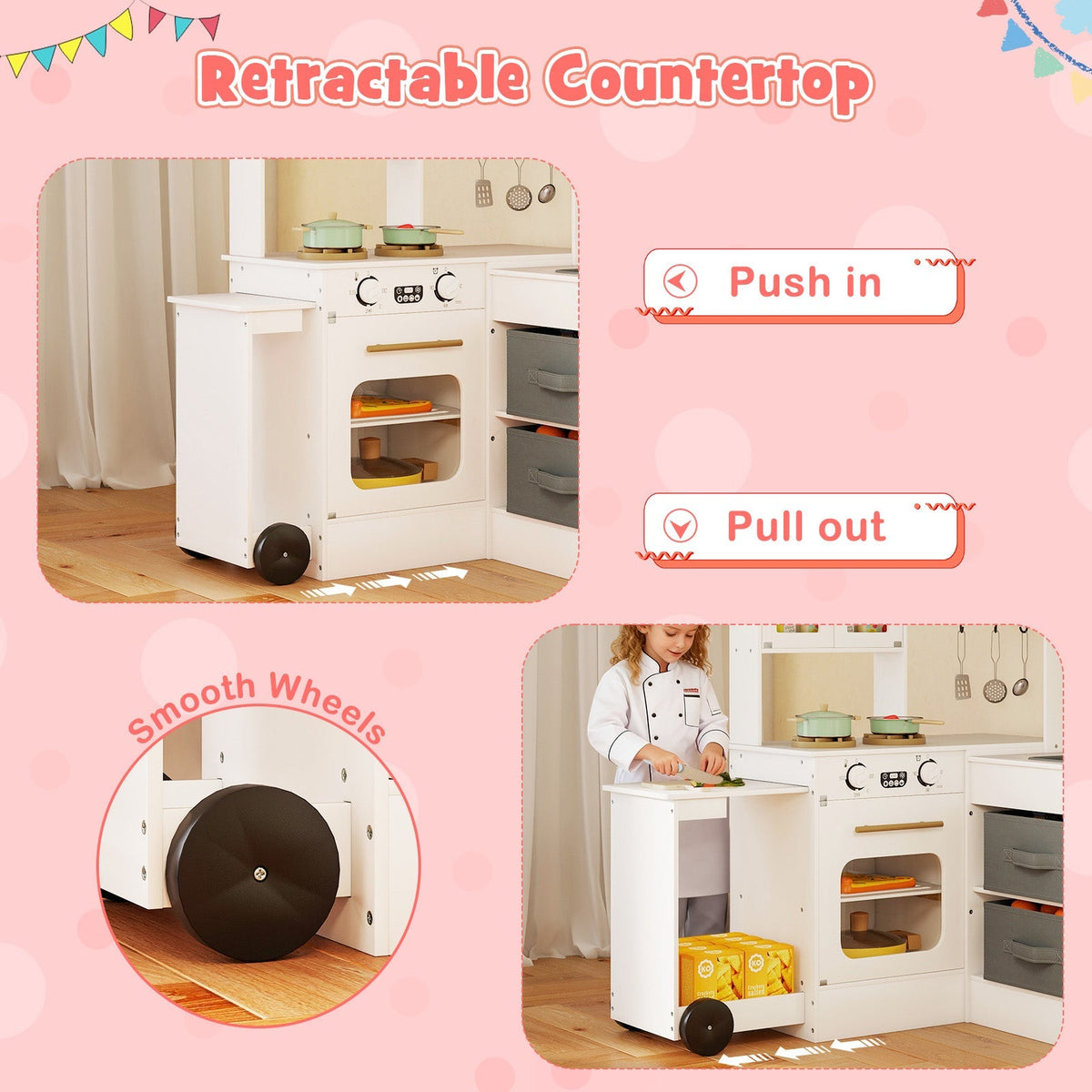 Corner Kitchen with Lights and Sounds for Kids Ages 3+
